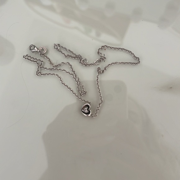 Silver pandora heart necklace - Picture 2 of 5